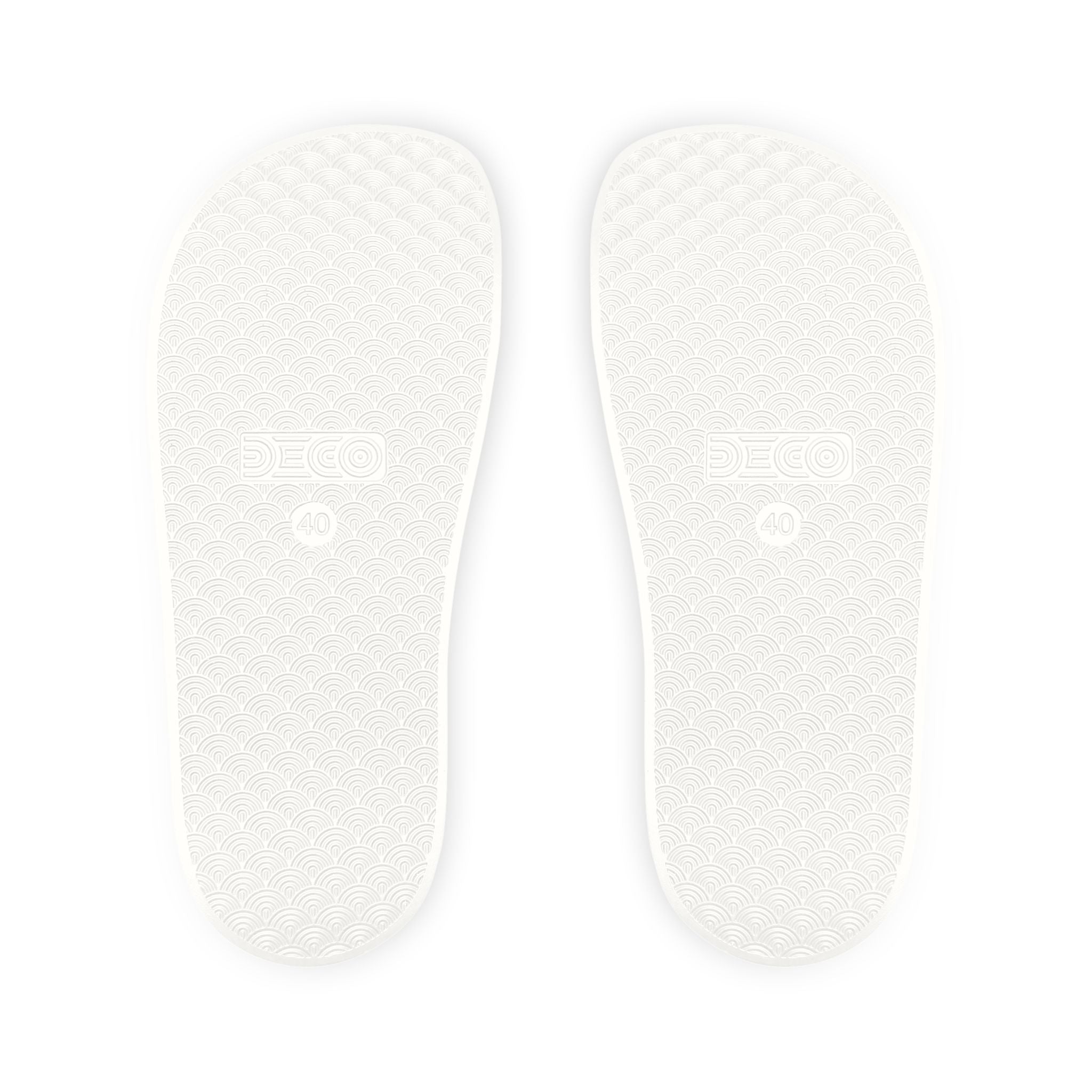 Power Runs Black Slide Sandals - Black Mythical Crest Logo Slides for Men by Power Runs Black