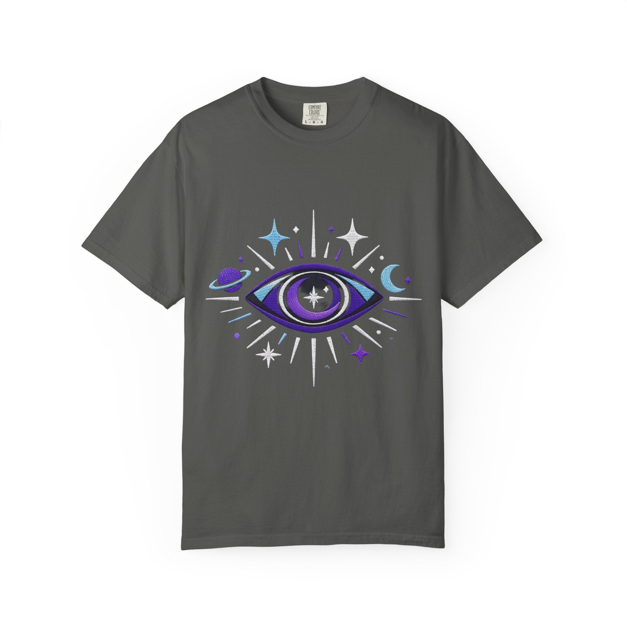 PRB Mystic All-Seeing Eye T-shirt | Cosmic Moon and Stars by Printify