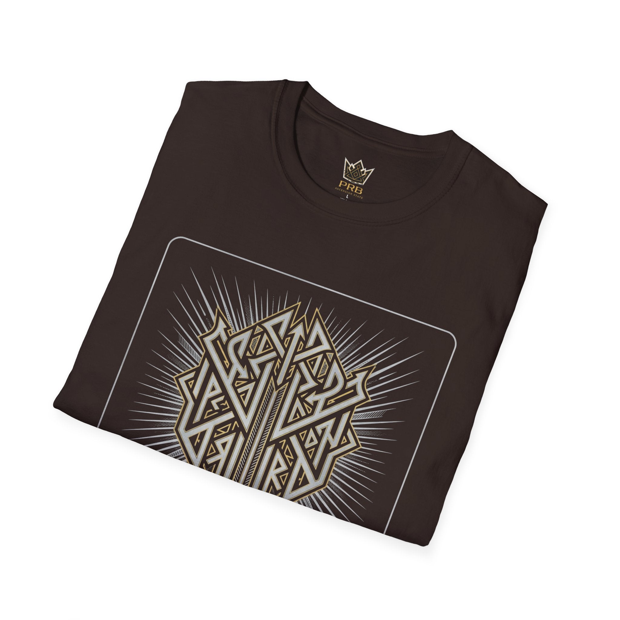 Power Runs Black PRB The Current Geometric Logo T-Shirt by Power Runs Black