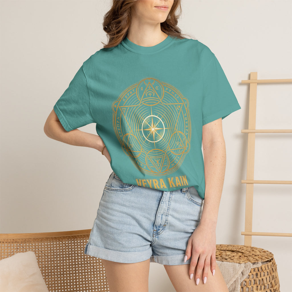 Power Runs Black PRB — Veyra Kain Geometric Sigil Tee with “Too Much Becomes Ruin” Graphic T-Shirt by Power Runs Black