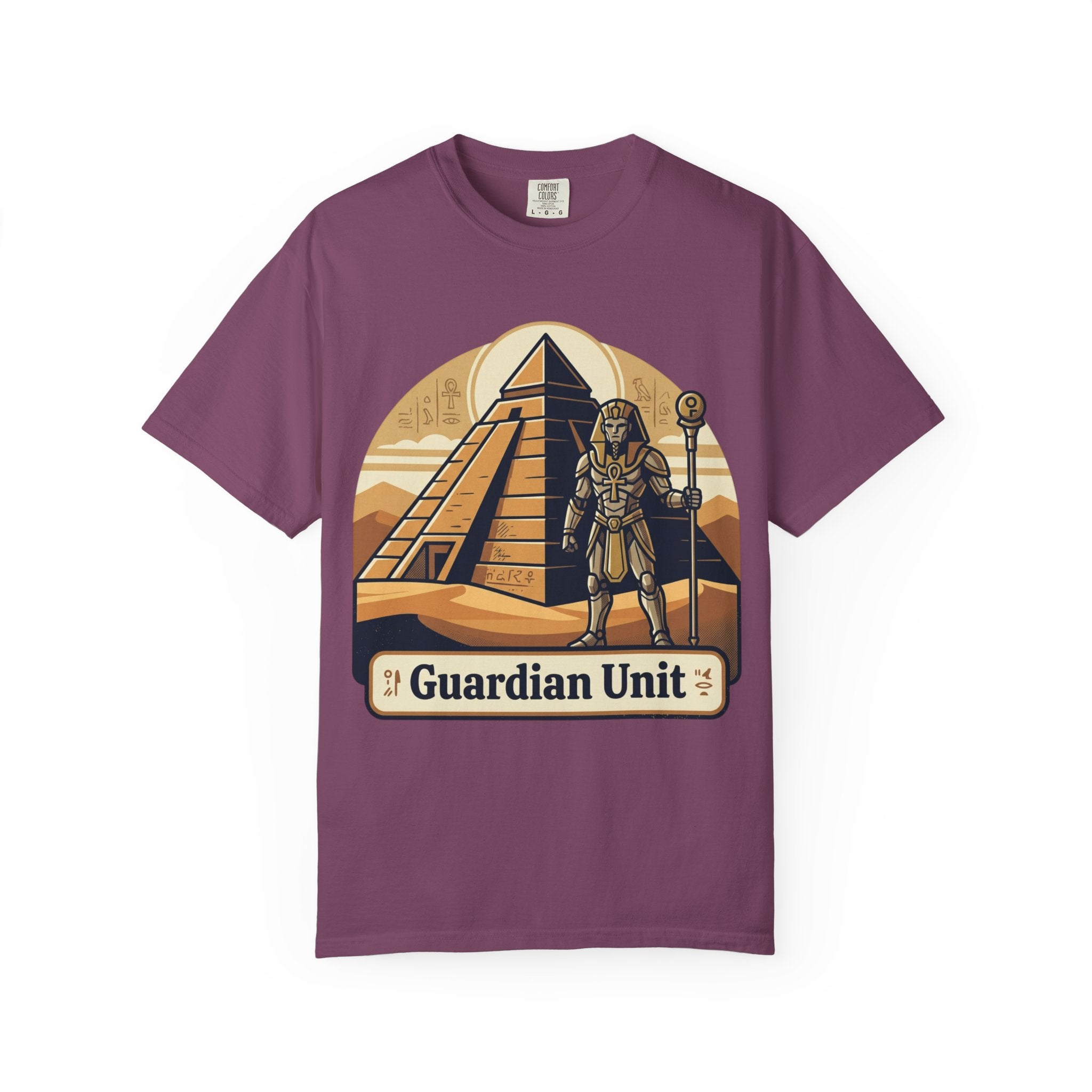 Power Runs Black PRB Guardian Unit T-Shirt — Egyptian Pyramid Sci‑Fi Graphic Tee by Printify