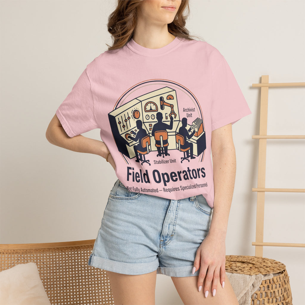 Power Runs Black PRB Field Operators T-Shirt — "Field Operators: Not Fully Automated — Requires Specialized Personnel" by Power Runs Black