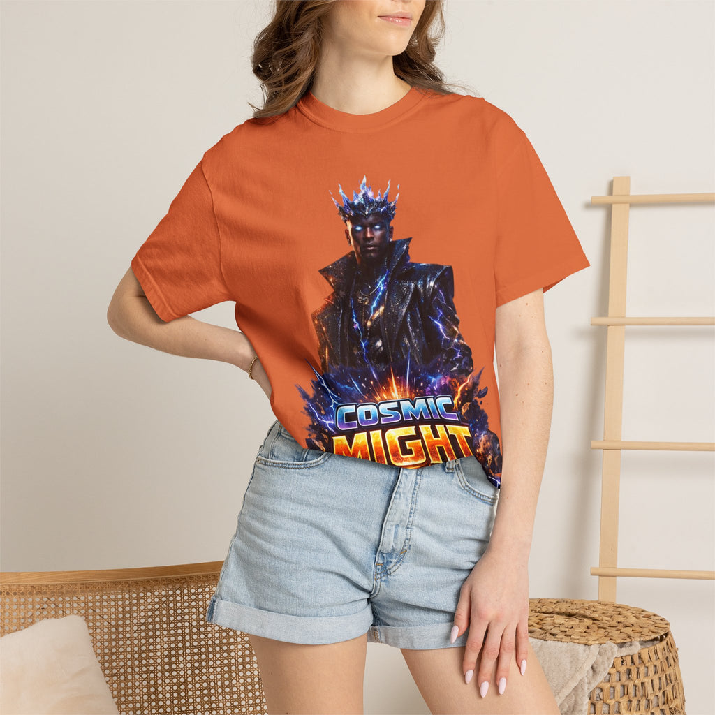PRB Cosmic Might Unleashed T-shirt | Space Warrior Graphic Tee by Power Runs Black