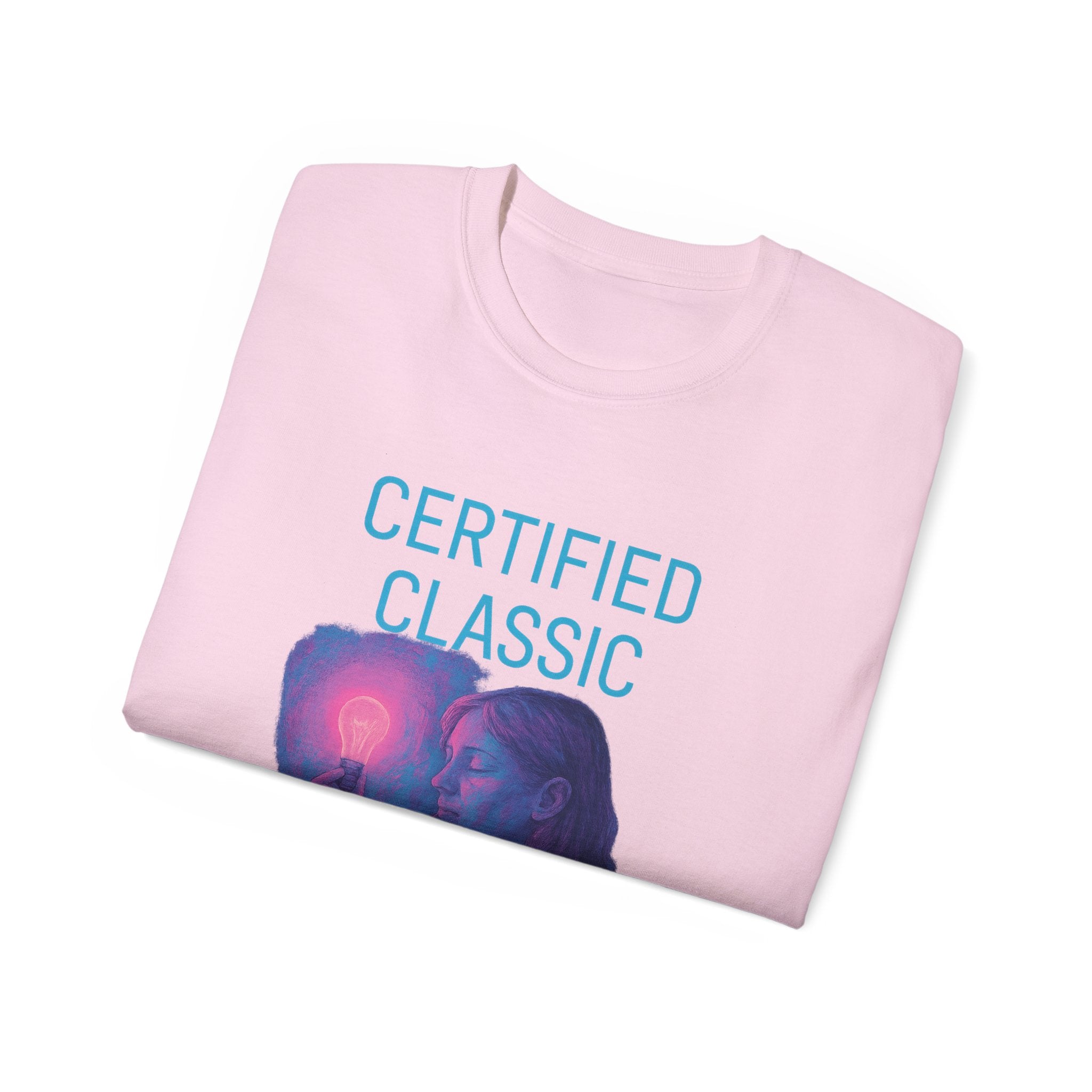 PRB Certified Classic portrait tee | Retro portrait holding light by Power Runs Black