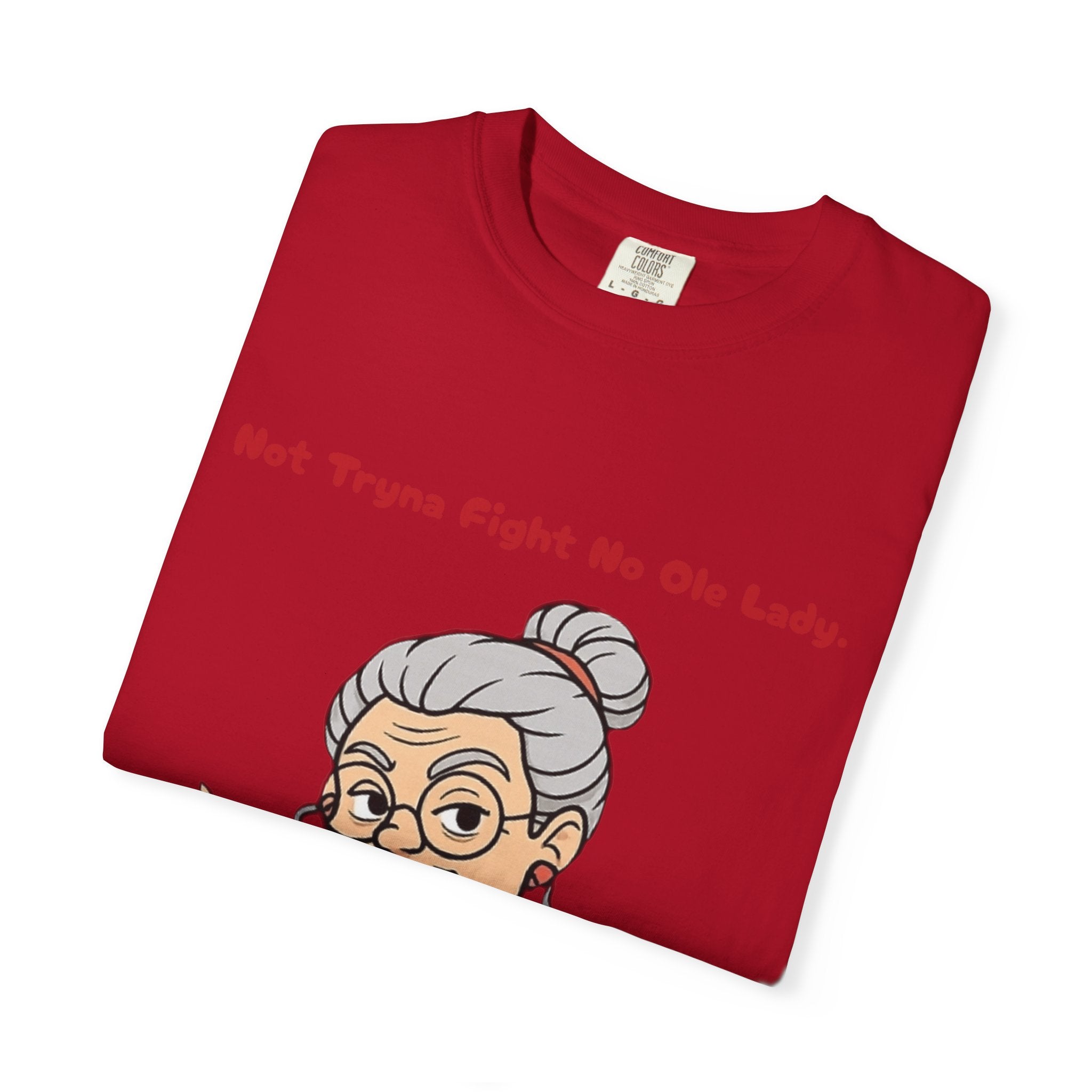 PRB Not Tryna Fight No Ole Lady T-shirt | Funny Grandma Graphic Tee by Power Runs Black