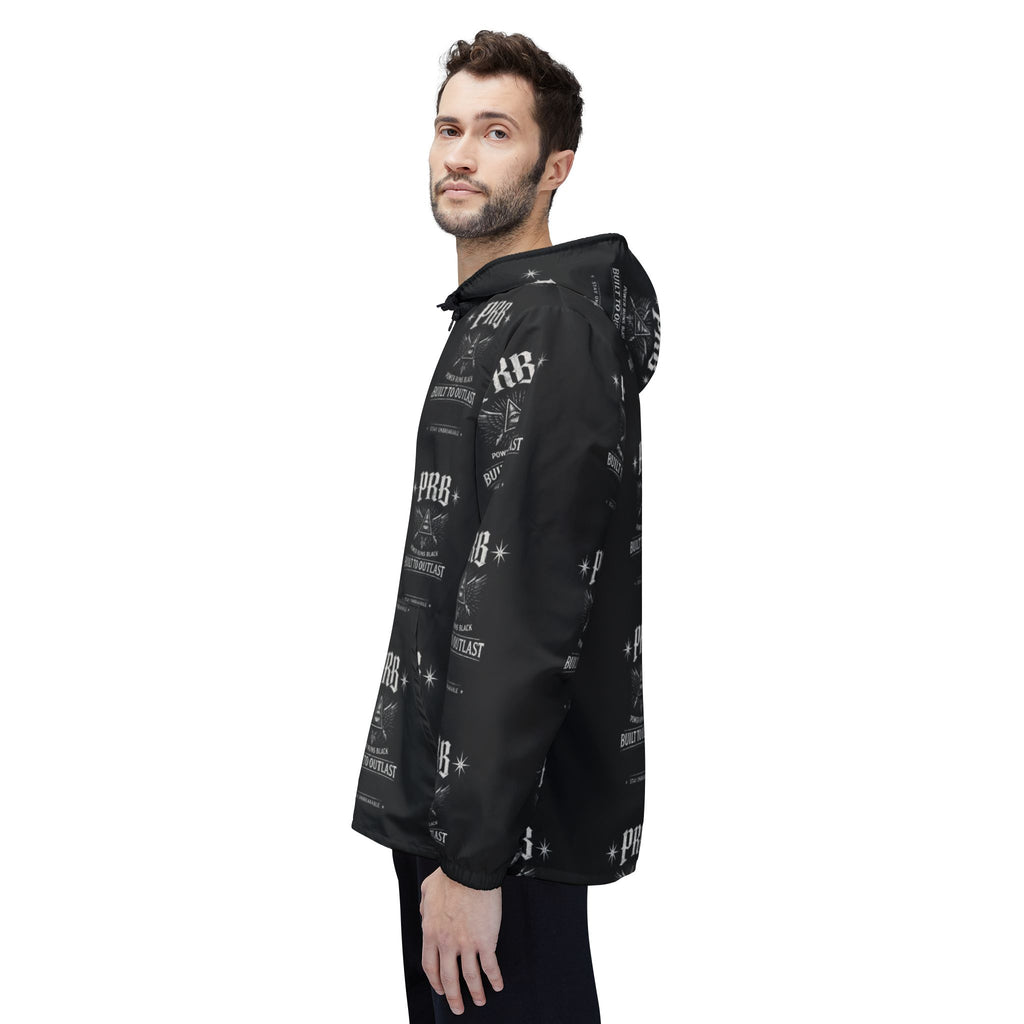 PRB 'Built to Outlast' Windbreaker Jacket by Power Runs Black