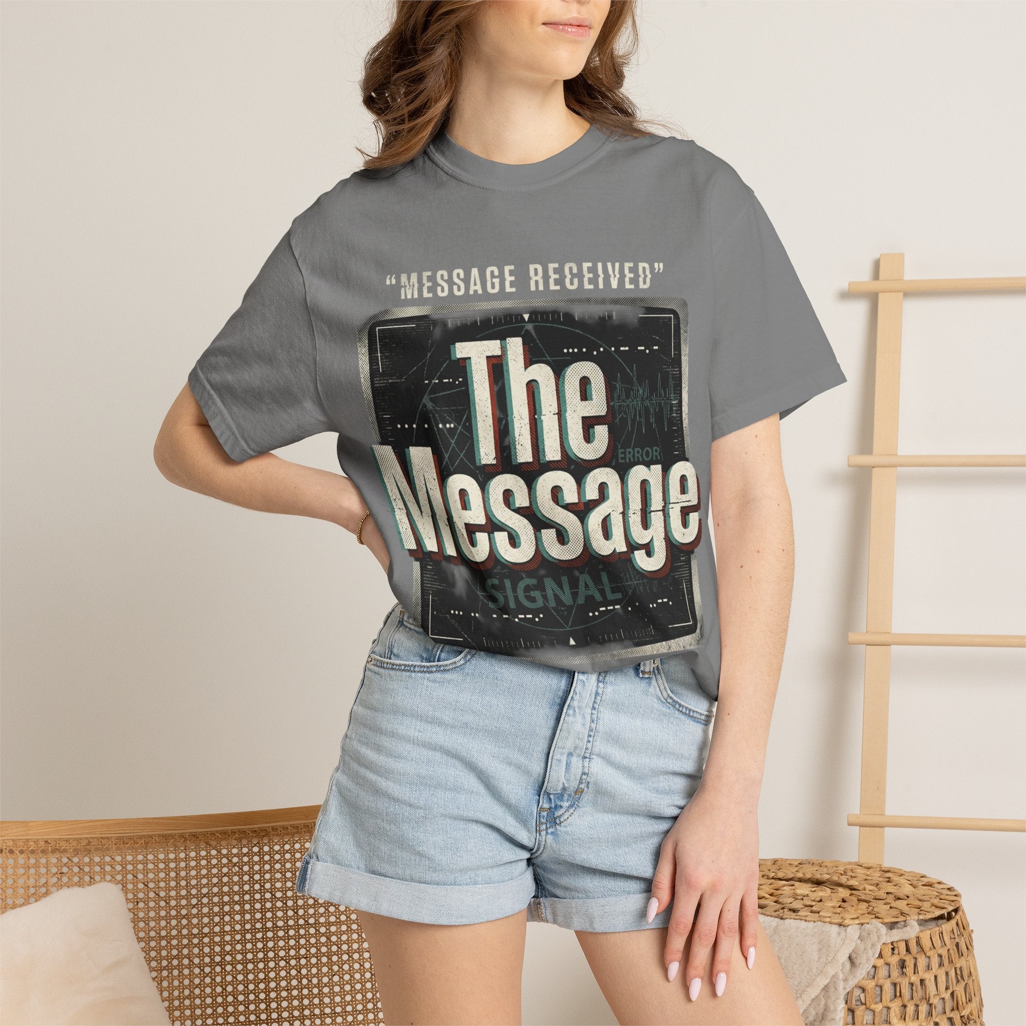 Power Runs Black PRB The Message Signal T-Shirt — Retro Graphic Tee with 'Message Received' Design by Power Runs Black