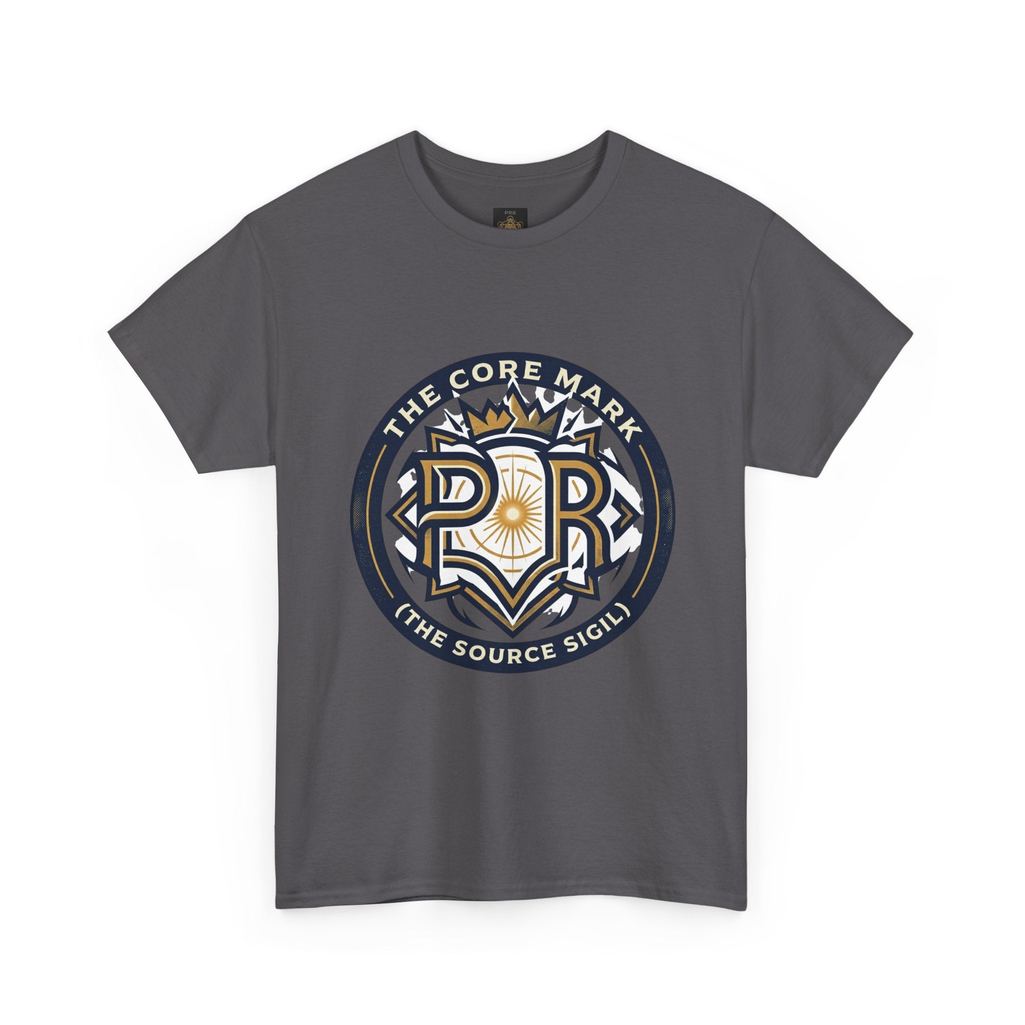 Power Runs Black PRB Core Mark Logo T-Shirt — "The Source Sigil" Retro Emblem Tee by Power Runs Black