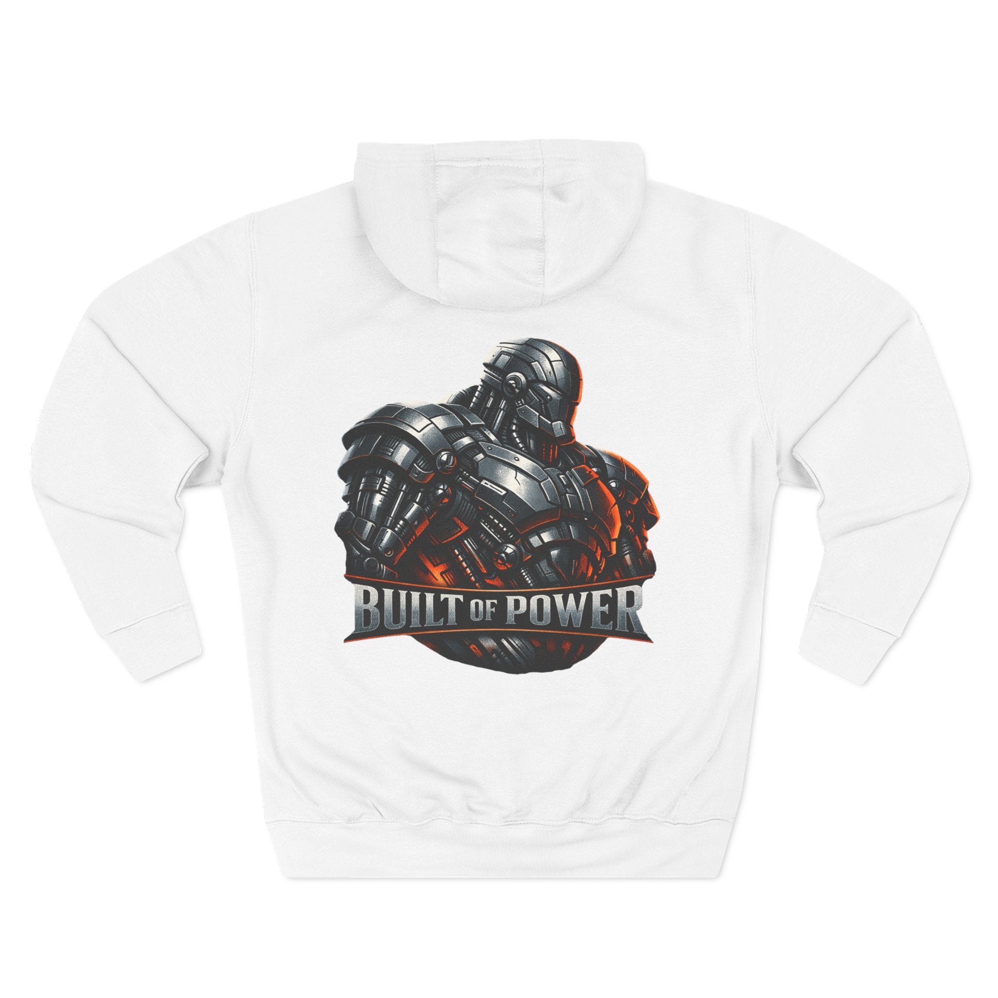 PRB Built of Power Graphic Hoodie — ‘Power Runs Black’ Industrial Mech Design by Power Runs Black