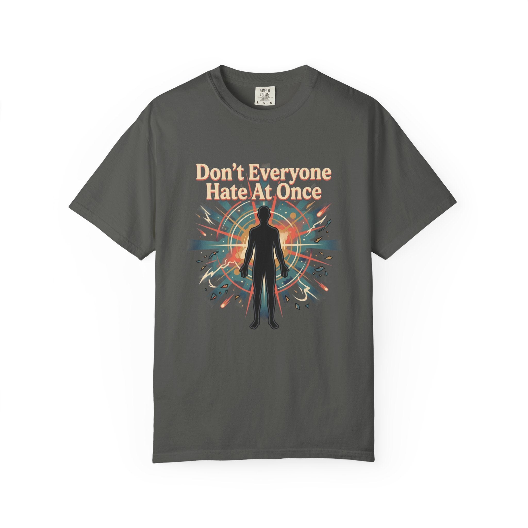 Power Runs Black Don't Everyone Hate Me Once" Retro Silhouette Graphic Tee by Printify