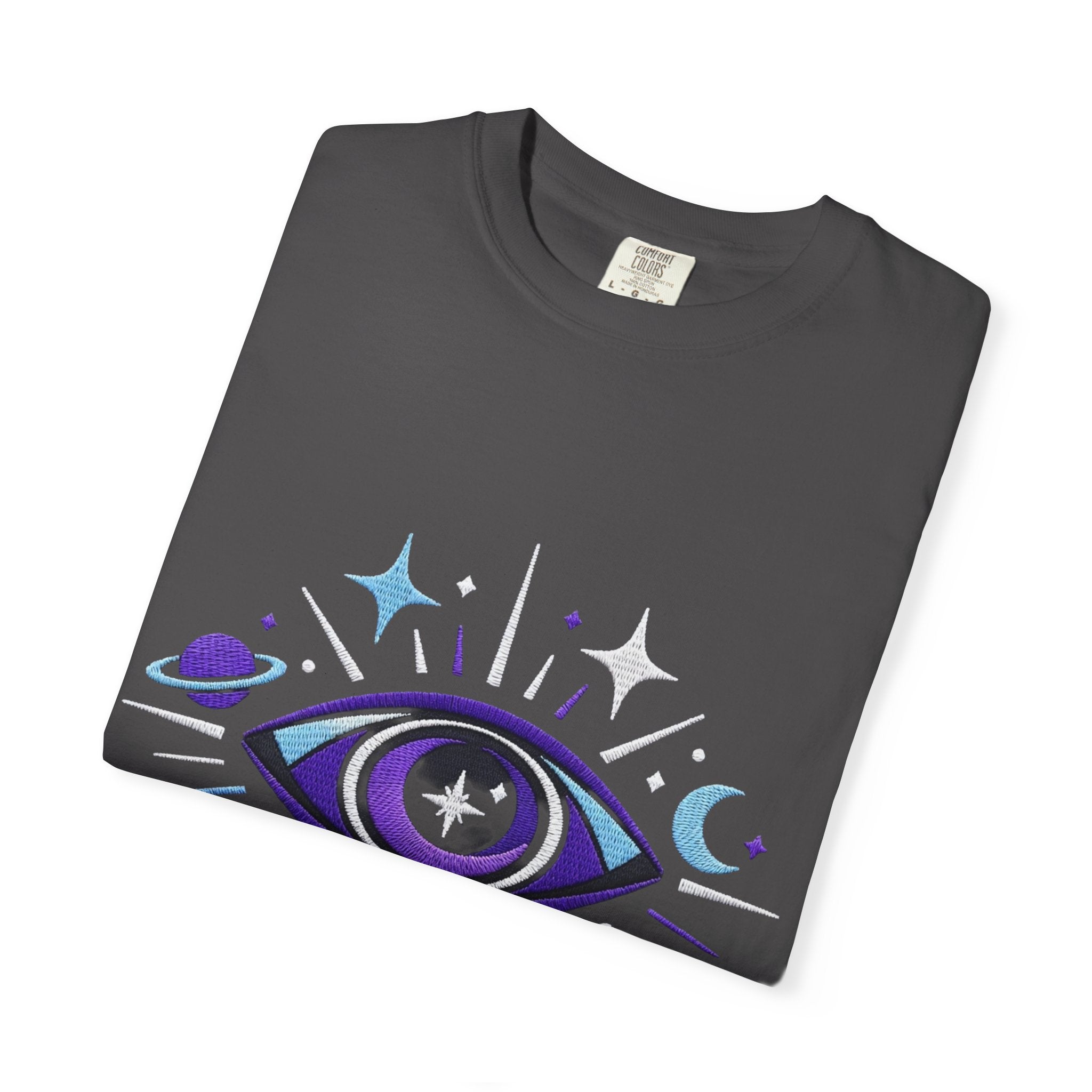 PRB Mystic All-Seeing Eye T-shirt | Cosmic Moon and Stars by Printify