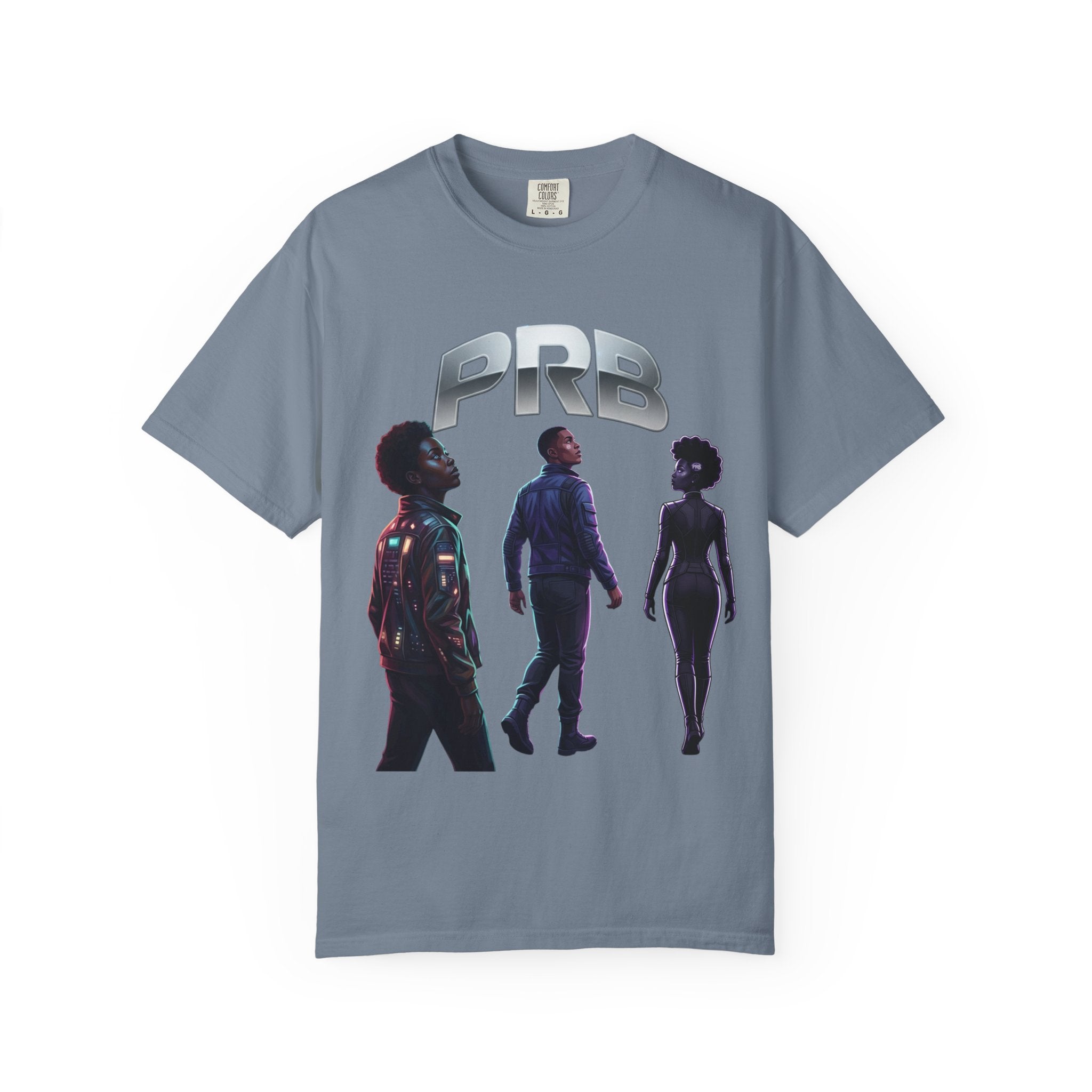 Printify PRB Silhouette Band T-Shirt — Retro Futuristic Music Tee - T-Shirt