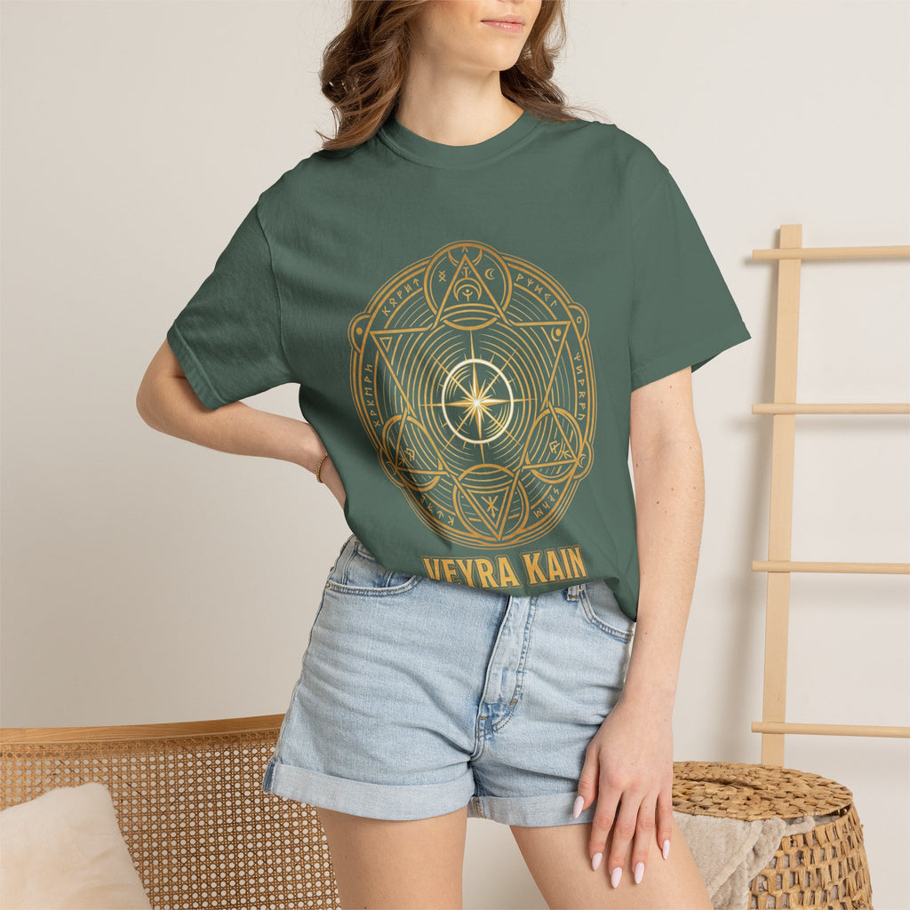 Power Runs Black PRB — Veyra Kain Geometric Sigil Tee with “Too Much Becomes Ruin” Graphic T-Shirt by Power Runs Black