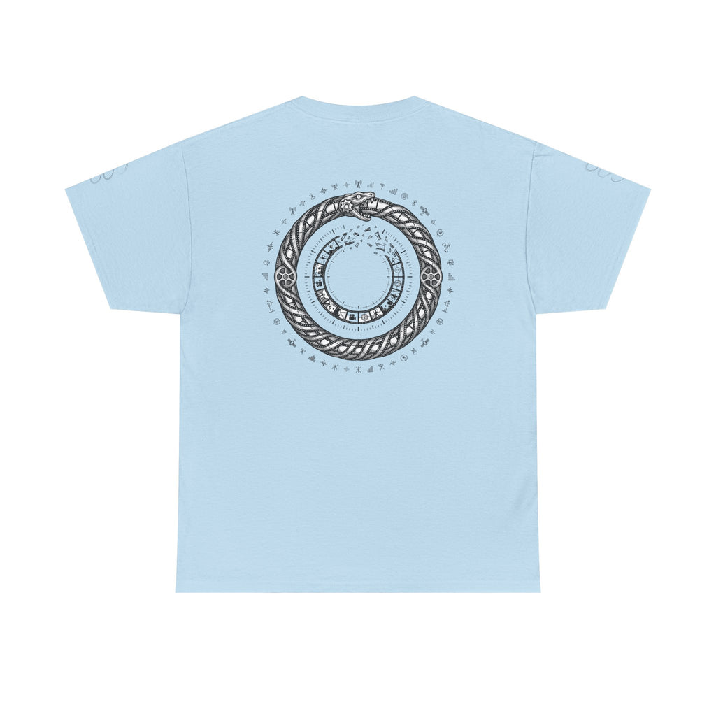 Power Runs Black — "The Agenda of the Arch" Retro TV Ouroboros Graphic Tee by Printify
