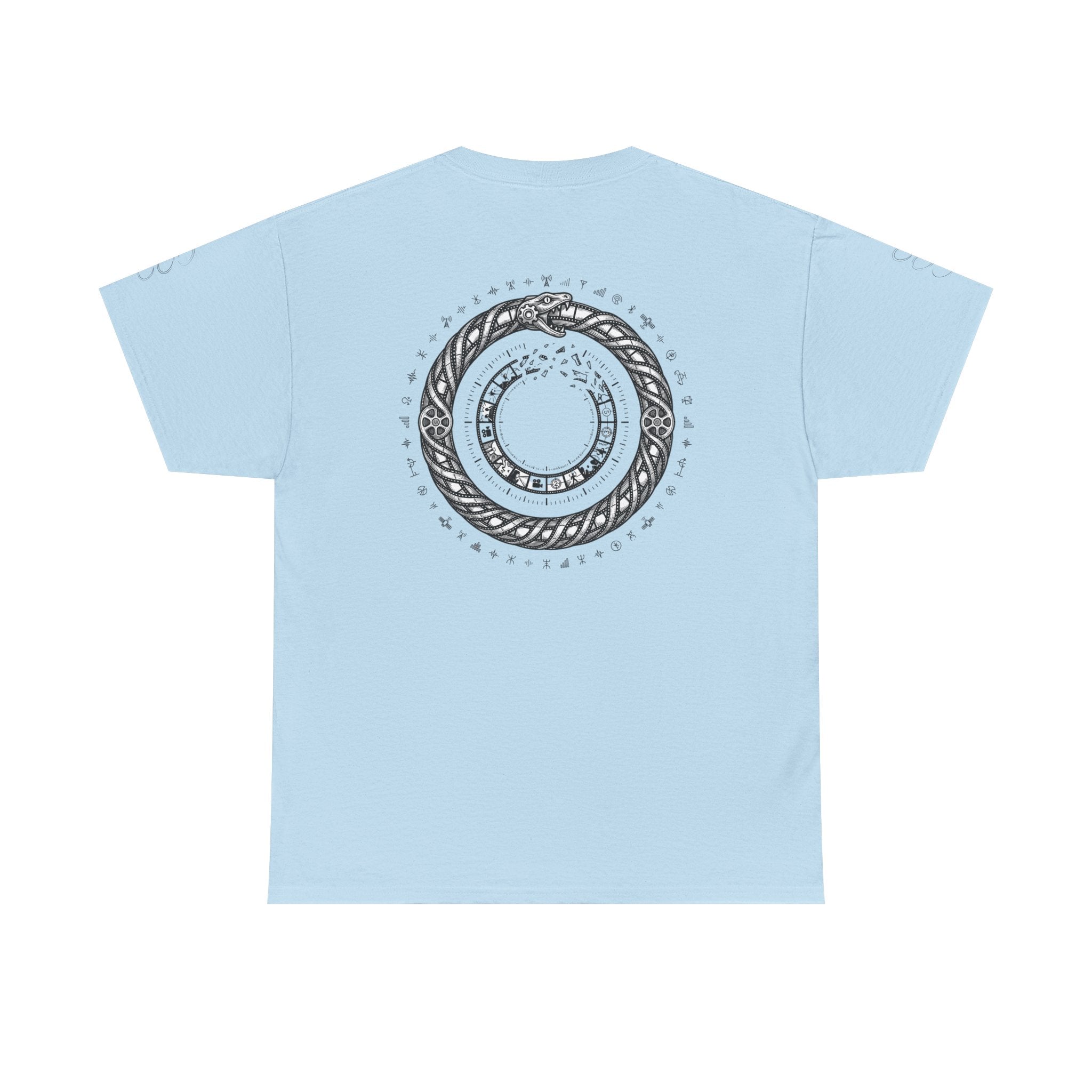 Power Runs Black — "The Agenda of the Arch" Retro TV Ouroboros Graphic Tee by Printify