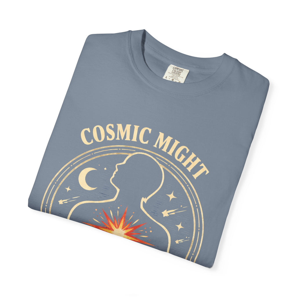PRB Starforged Flex Cosmic Might T-Shirt — "Unleashed" Astral Heart Graphic Tee by Power Runs Black