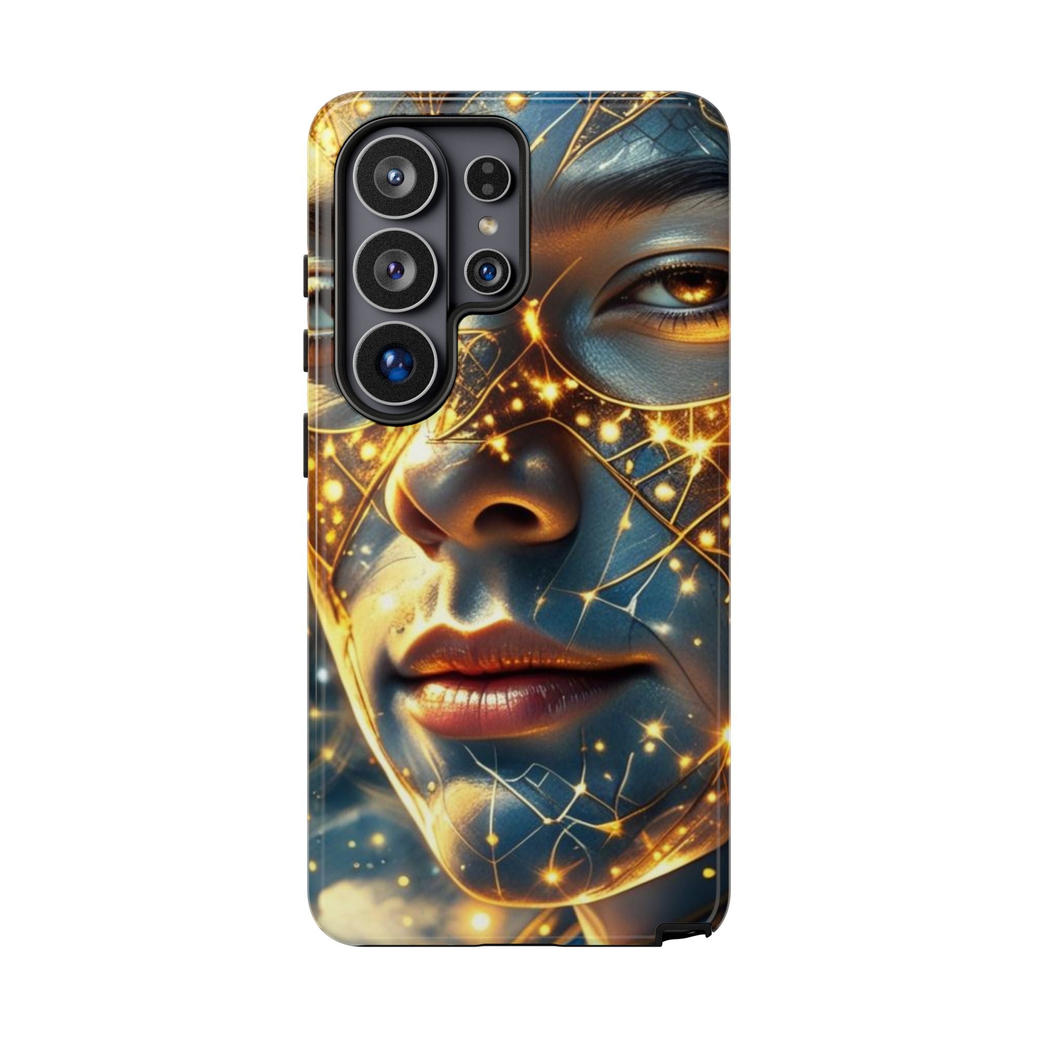 PRB Galactic Portrait Tough Case | Cosmic Face Phone Case, Starry Nebula Design by Printify