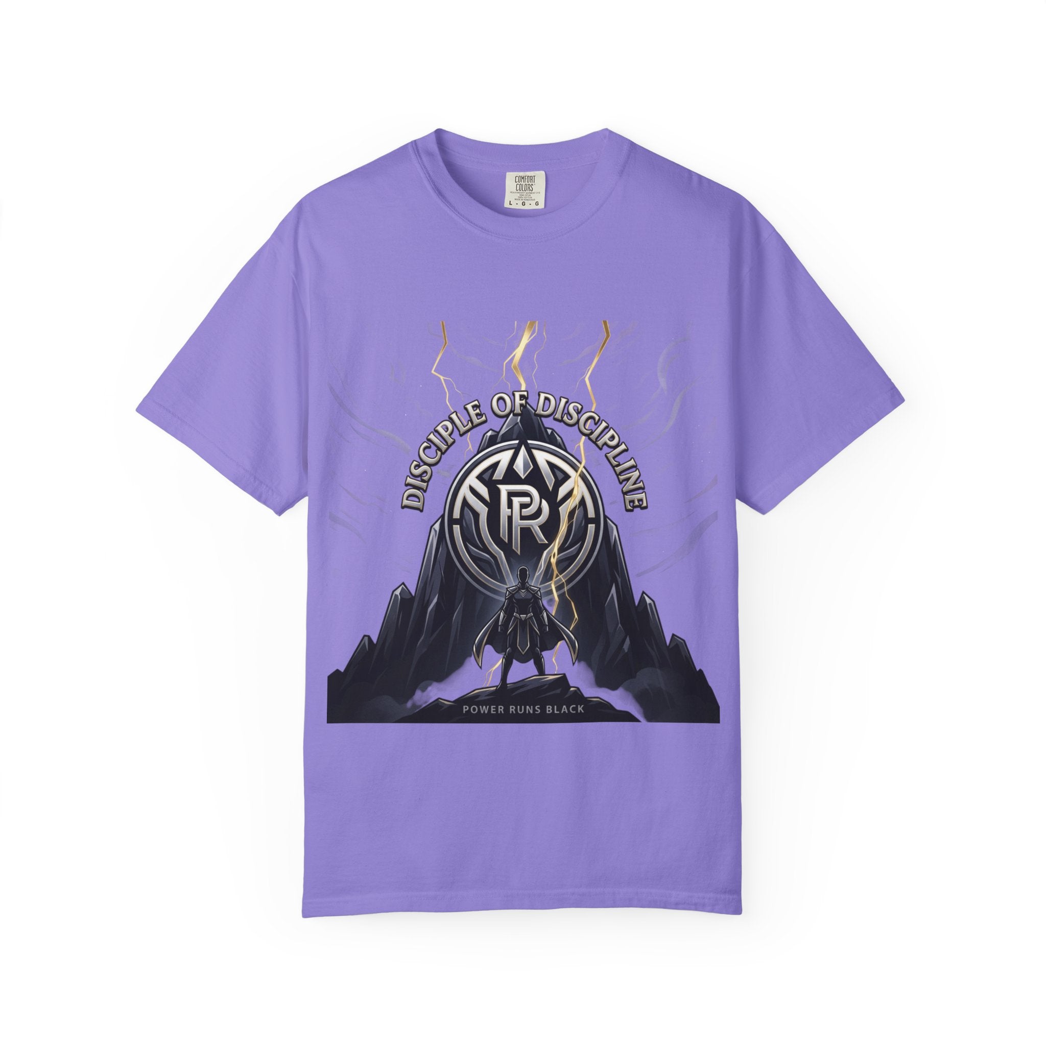 Printify PRB Disciple of Discipline logo mountain graphic T-Shirt | Crest emblem tee - T-Shirt