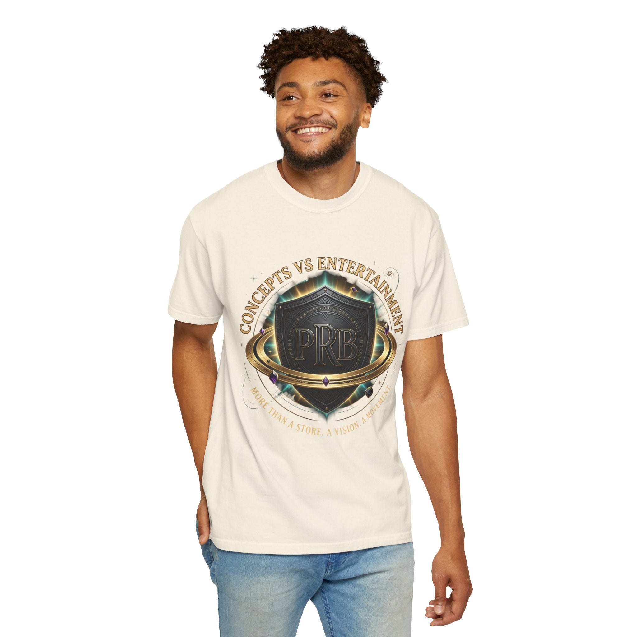 Concepts VS Entertainment Emblem Graphic T-Shirt | Heraldic Crest Tee by Printify