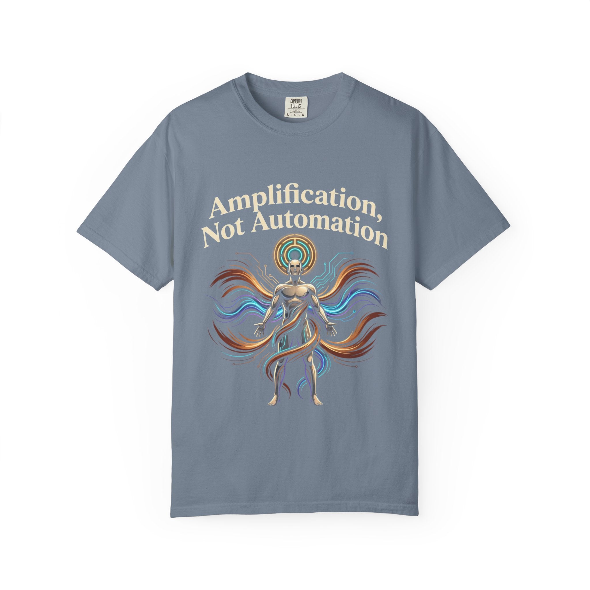 Printify PRB Amplification Not Automation T-Shirt — Abstract Divine Radiance Graphic Tee - T-Shirt