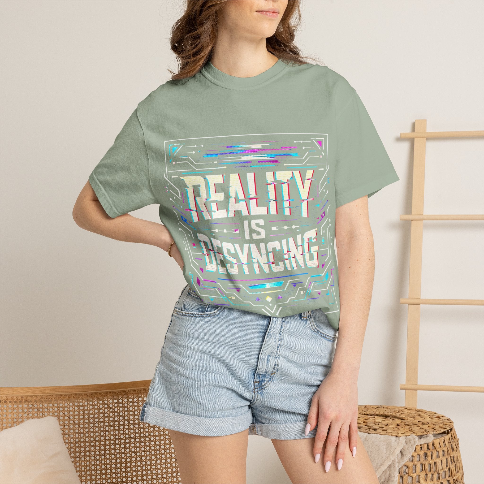 Power Runs Black PRB Glitchy Pastel "Reality Is Desyncing" T-Shirt by Power Runs Black