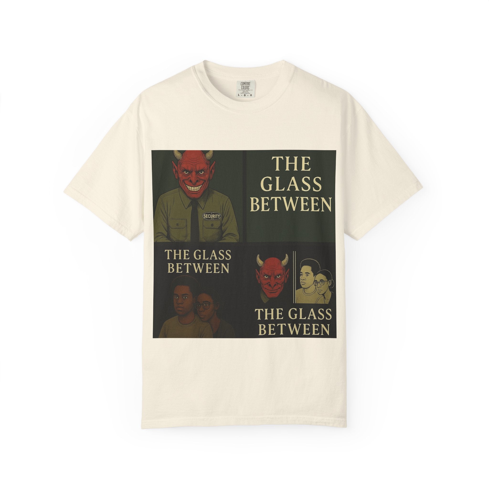 PRB The Glass Between Vintage Collage T-Shirt by Power Runs Black