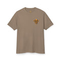 PRB Graphic Tee — Golden Gothic Shield Chest & Back Design by Power Runs Black