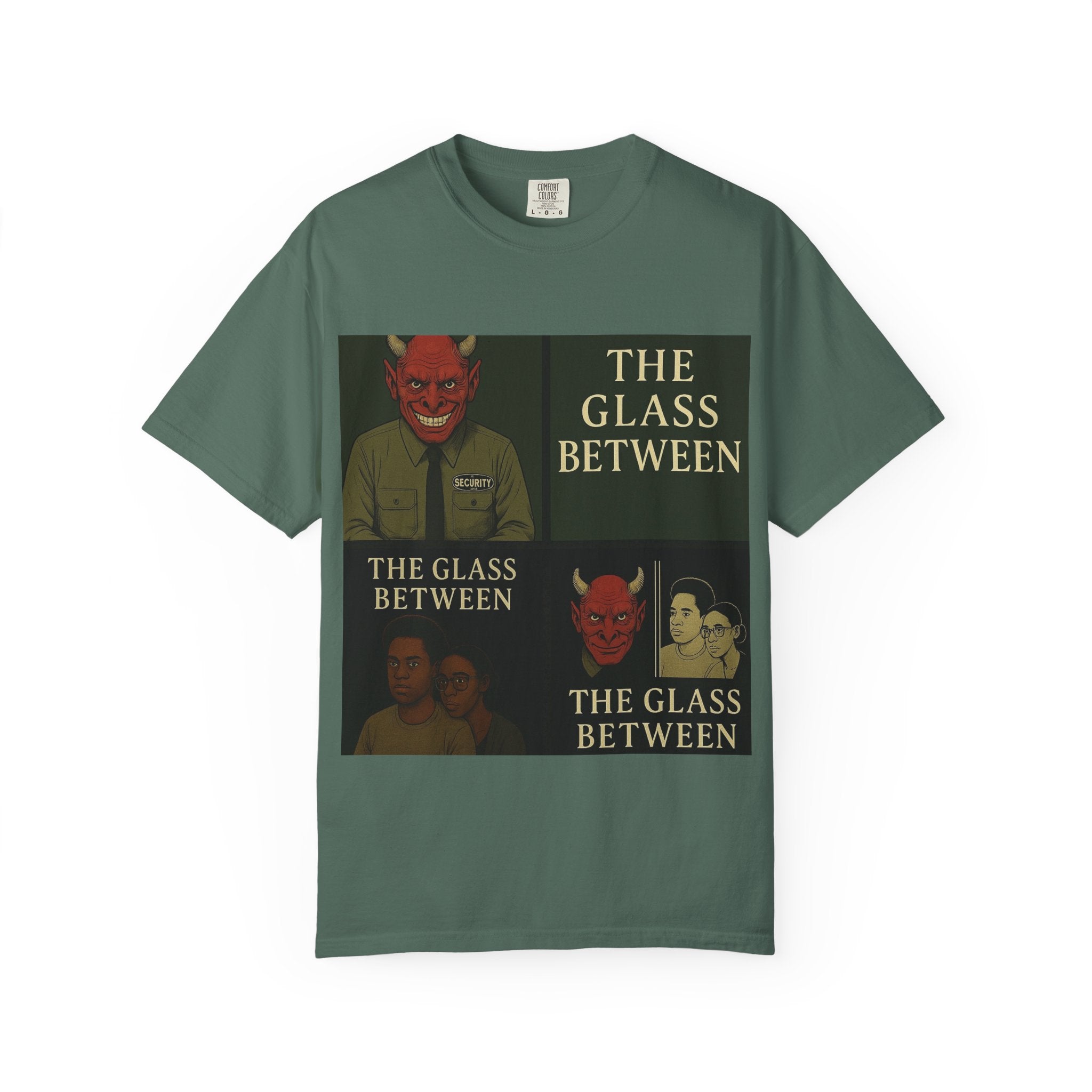 PRB The Glass Between Vintage Collage T-Shirt by Power Runs Black