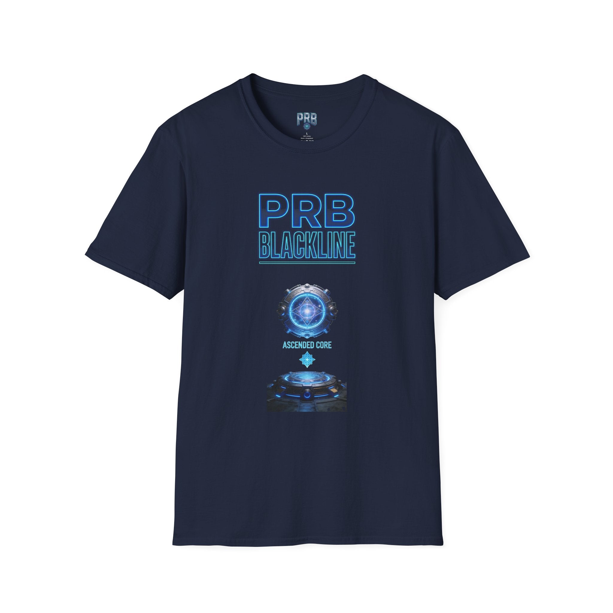 PRB Blackline Futuristic DJ Tee — Electronic Music Graphic T-Shirt by Power Runs Black