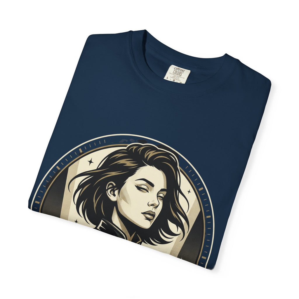 Power Runs Black Retro Space Captain Portrait T-Shirt — 'Fearless Commander' Graphic Tee by Power Runs Black