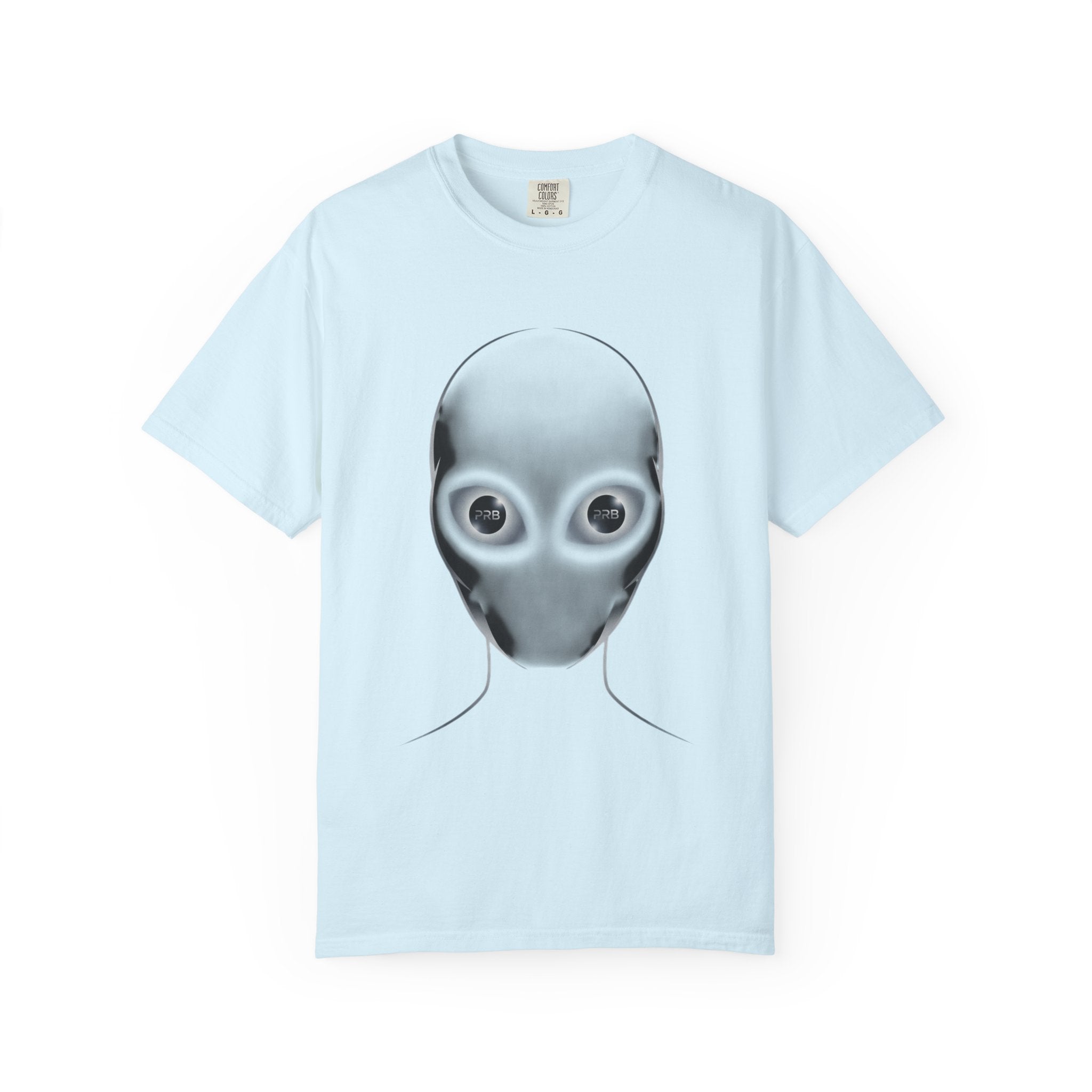 Printify Alien Head Graphic T-Shirt — Surreal Sci‑Fi Face Tee - T-Shirt