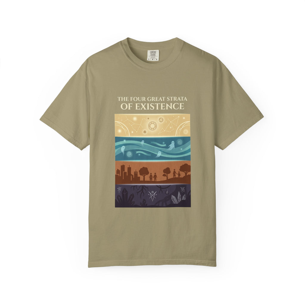 Desert to Night Sky Landscape T-Shirt | Vintage Garment-Dyed Graphic Tee by Printify
