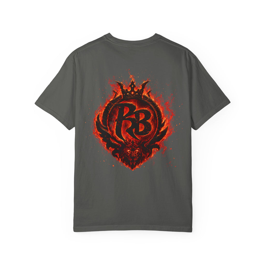 Power Runs Back PRB Flame Logo T-shirt | Fiery Emblem Tee, Grunge Rock Chic by Printify