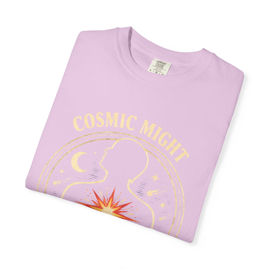 PRB Starforged Flex Cosmic Might T-Shirt — "Unleashed" Astral Heart Graphic Tee by Power Runs Black