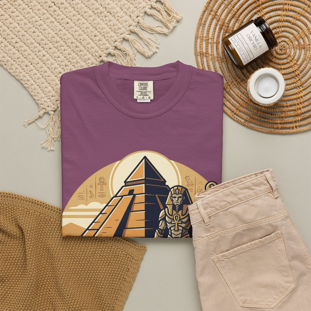 Power Runs Black PRB Guardian Unit T-Shirt — Egyptian Pyramid Sci‑Fi Graphic Tee by Printify