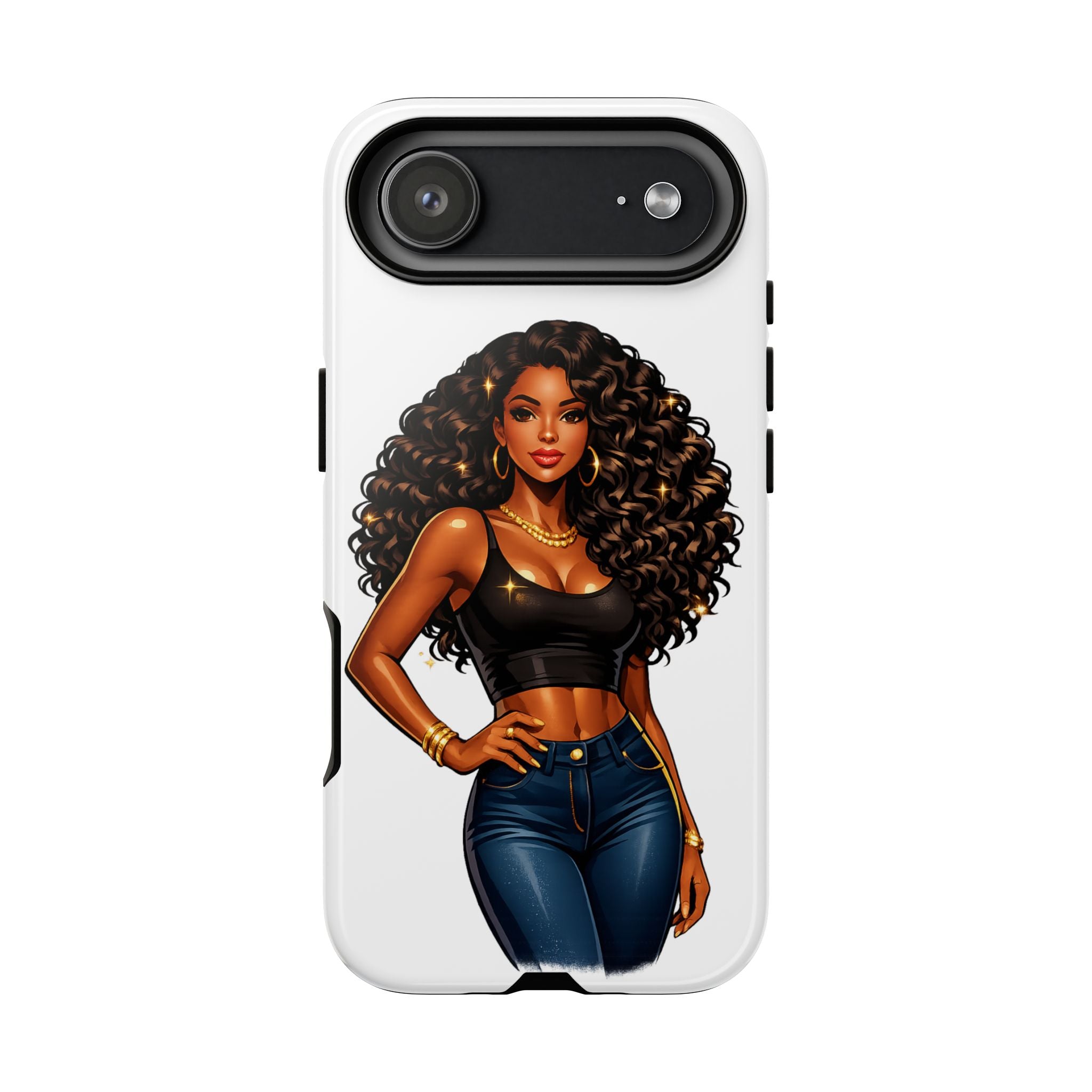 Pretty Rich Bitch by PRB Curly Hair Phone Case by Printify