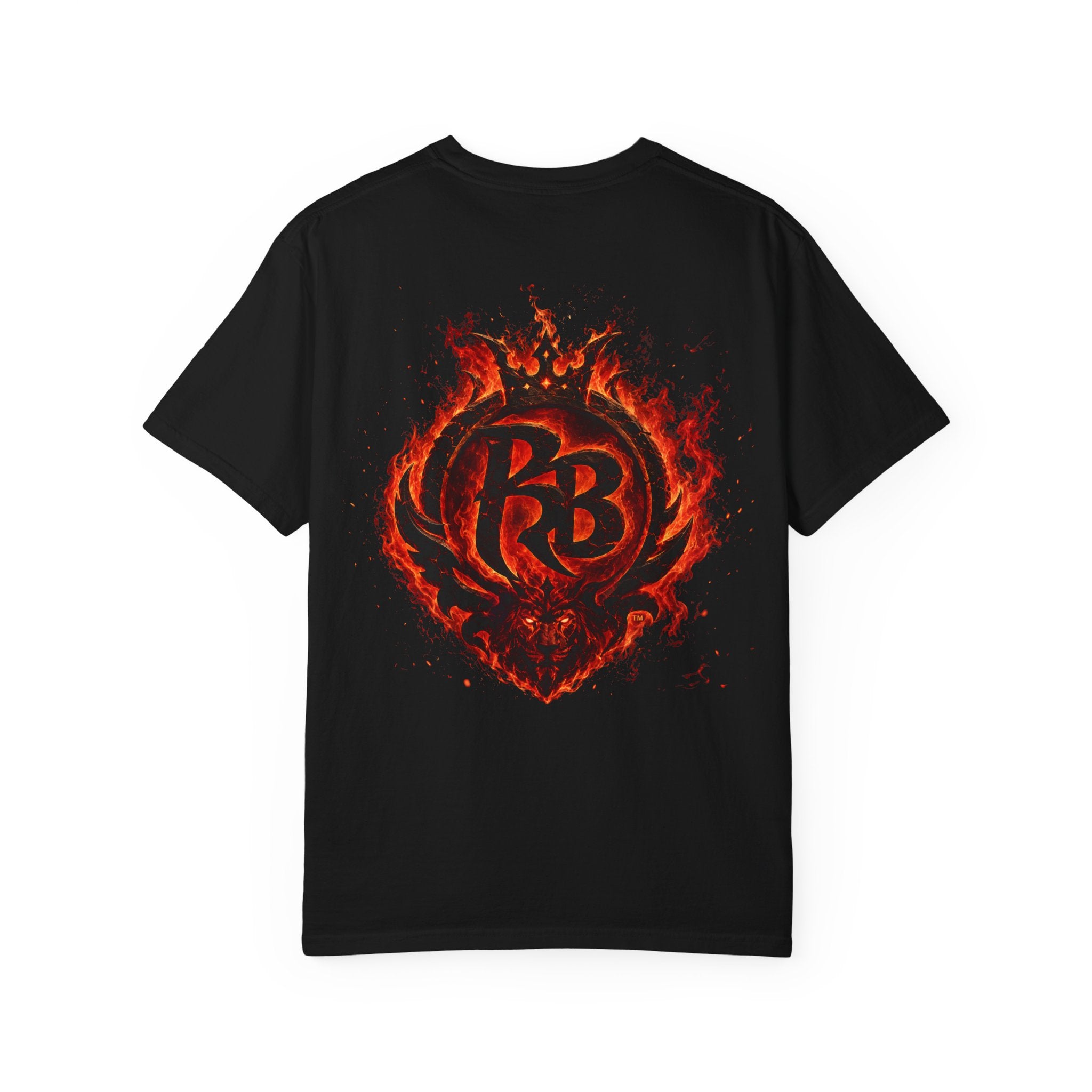 Power Runs Back PRB Flame Logo T-shirt | Fiery Emblem Tee, Grunge Rock Chic by Printify