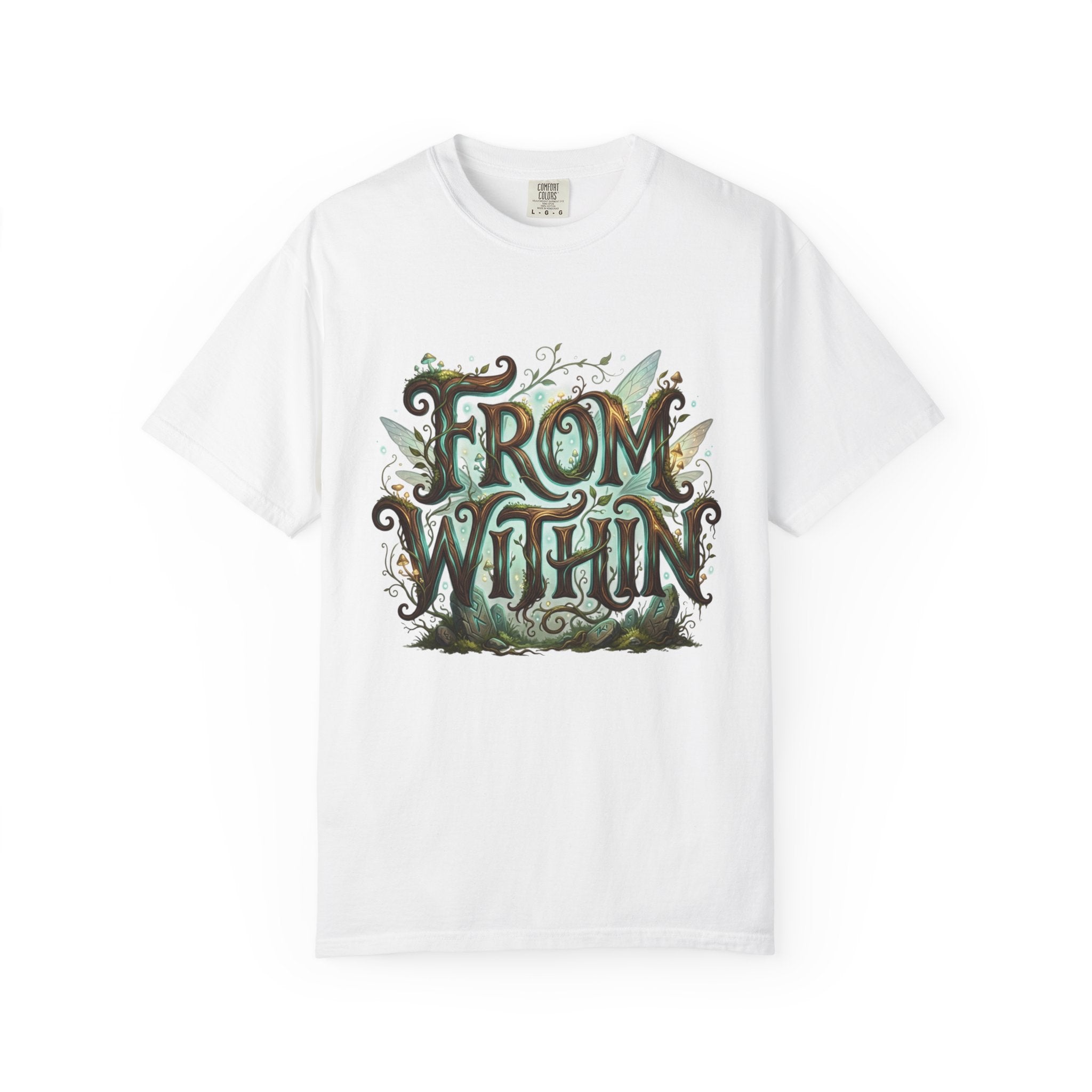 PRB From Within T-shirt | Nature Typography Forest Illustration by Power Runs Black