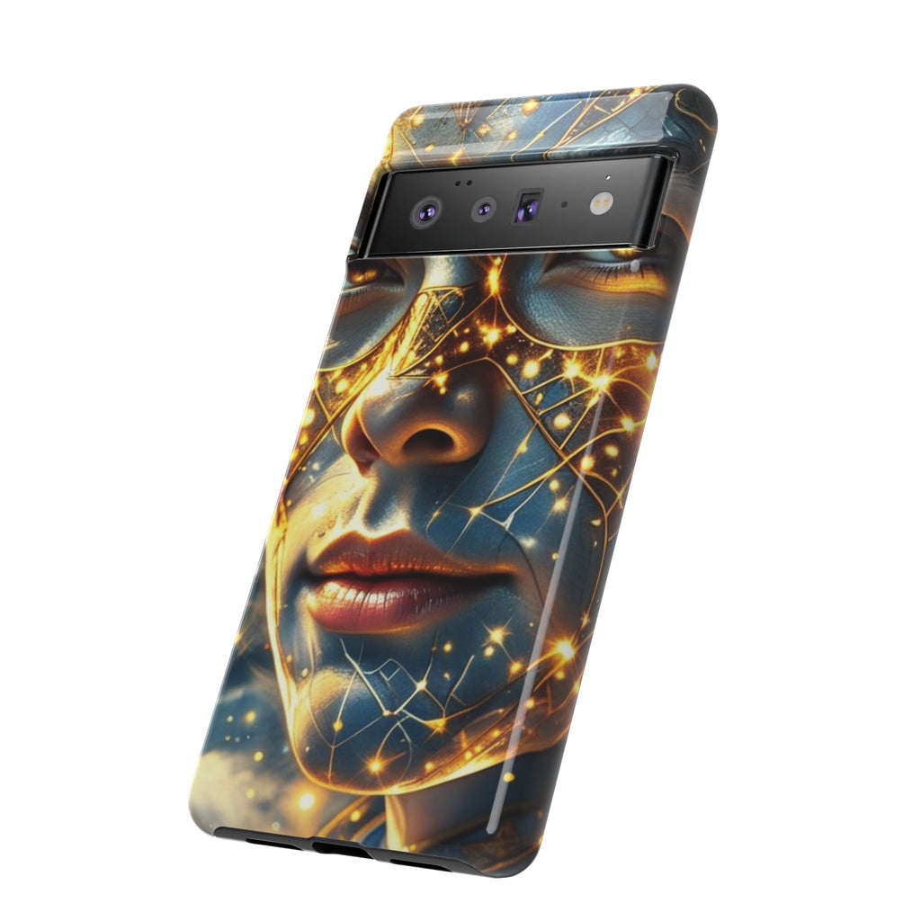 PRB Galactic Portrait Tough Case | Cosmic Face Phone Case, Starry Nebula Design by Printify