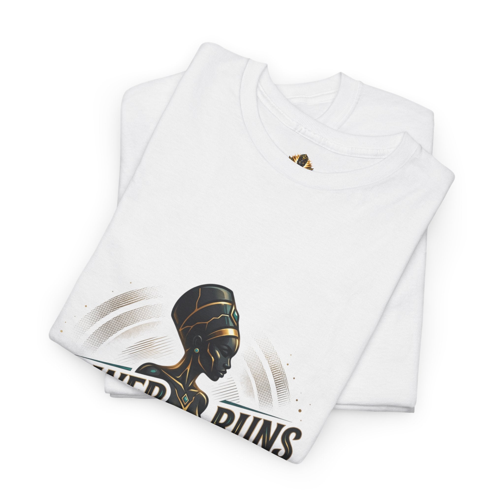 Power Runs Black Queen Goddess Graphics Tee by Printify