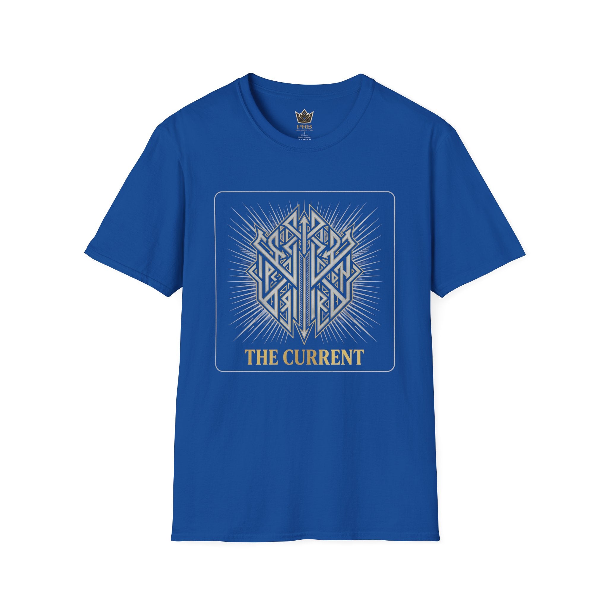 Power Runs Black PRB The Current Geometric Logo T-Shirt by Power Runs Black
