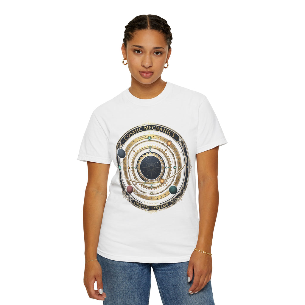 PRB Cosmic Mechanics Solar System Graphic T-Shirt | Planetary Orbit Tee by Printify
