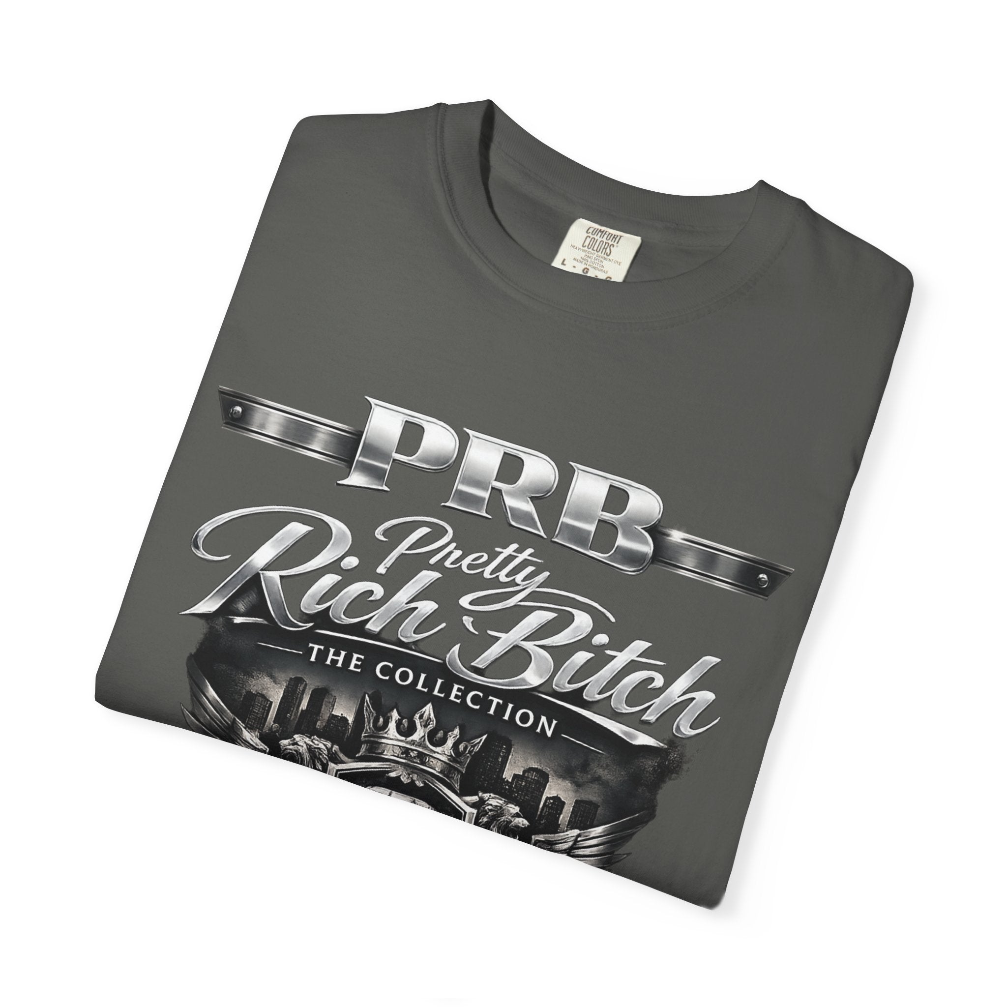 PRB Rebel Biker Crest T-Shirt | Vintage Motorcycle Emblem Tee by Power Runs Black