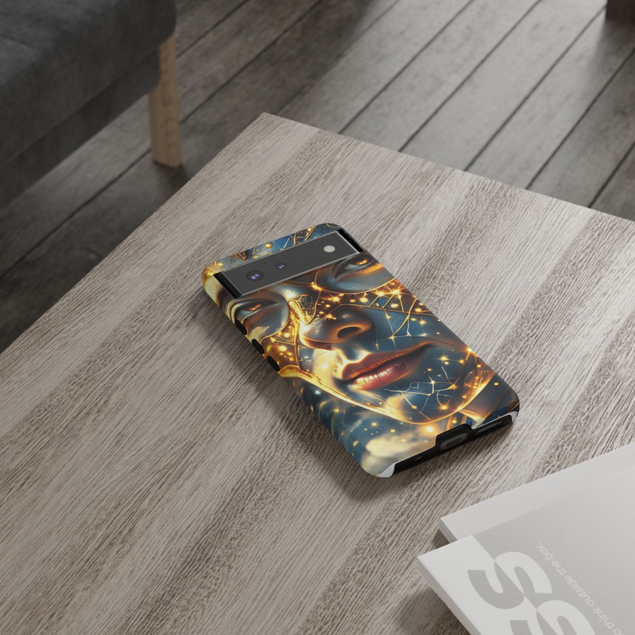 PRB Galactic Portrait Tough Case | Cosmic Face Phone Case, Starry Nebula Design by Printify