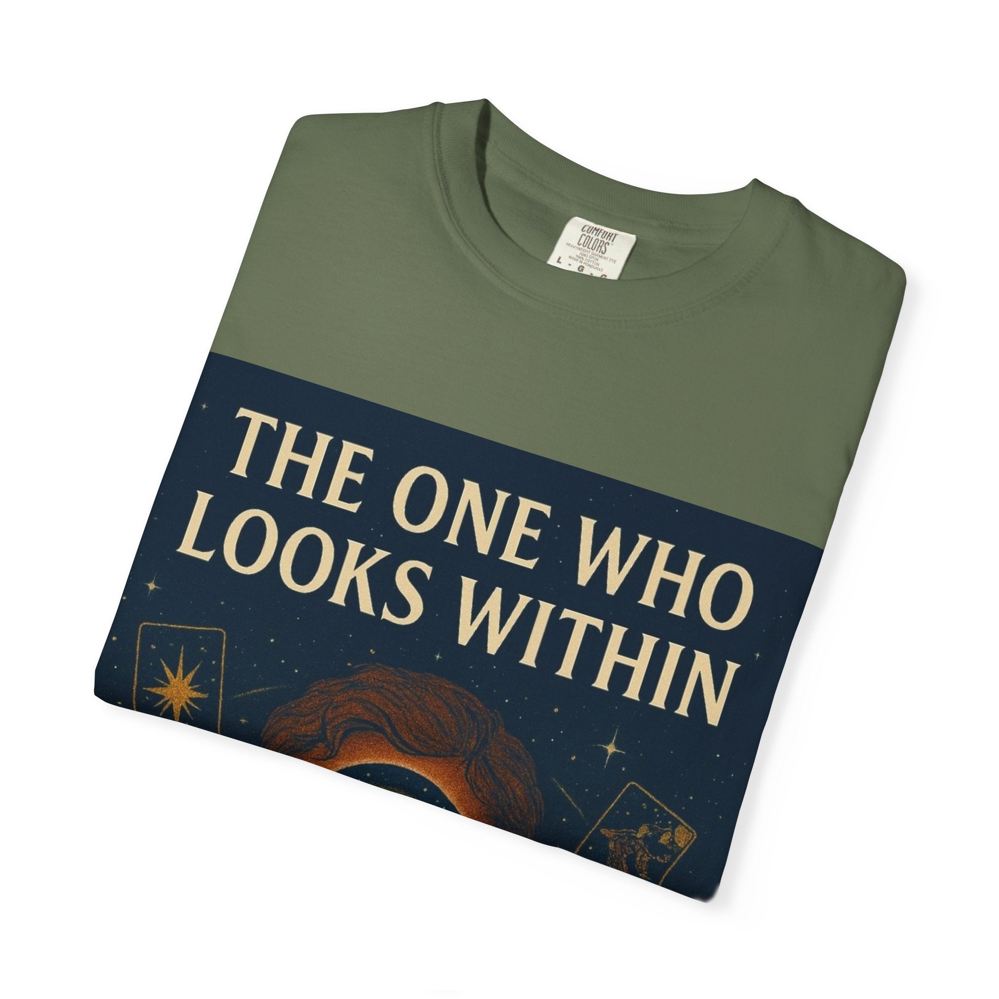 PRB Tarot Eye T-Shirt — "The One Who Looks Within" Mystical Graphic Tee by Power Runs Black