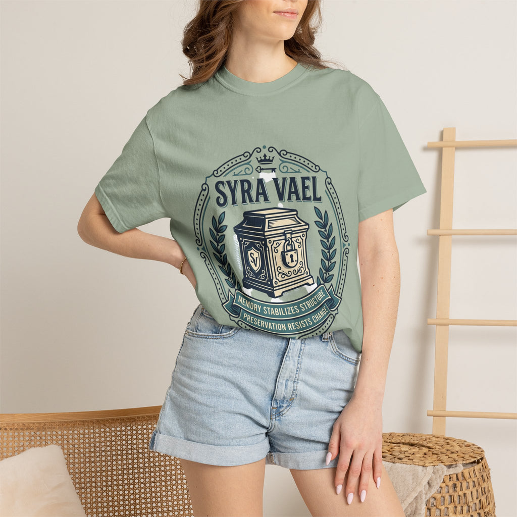Power Runs Black PRB — Syra Vael Vintage Crest Tee by Power Runs Black
