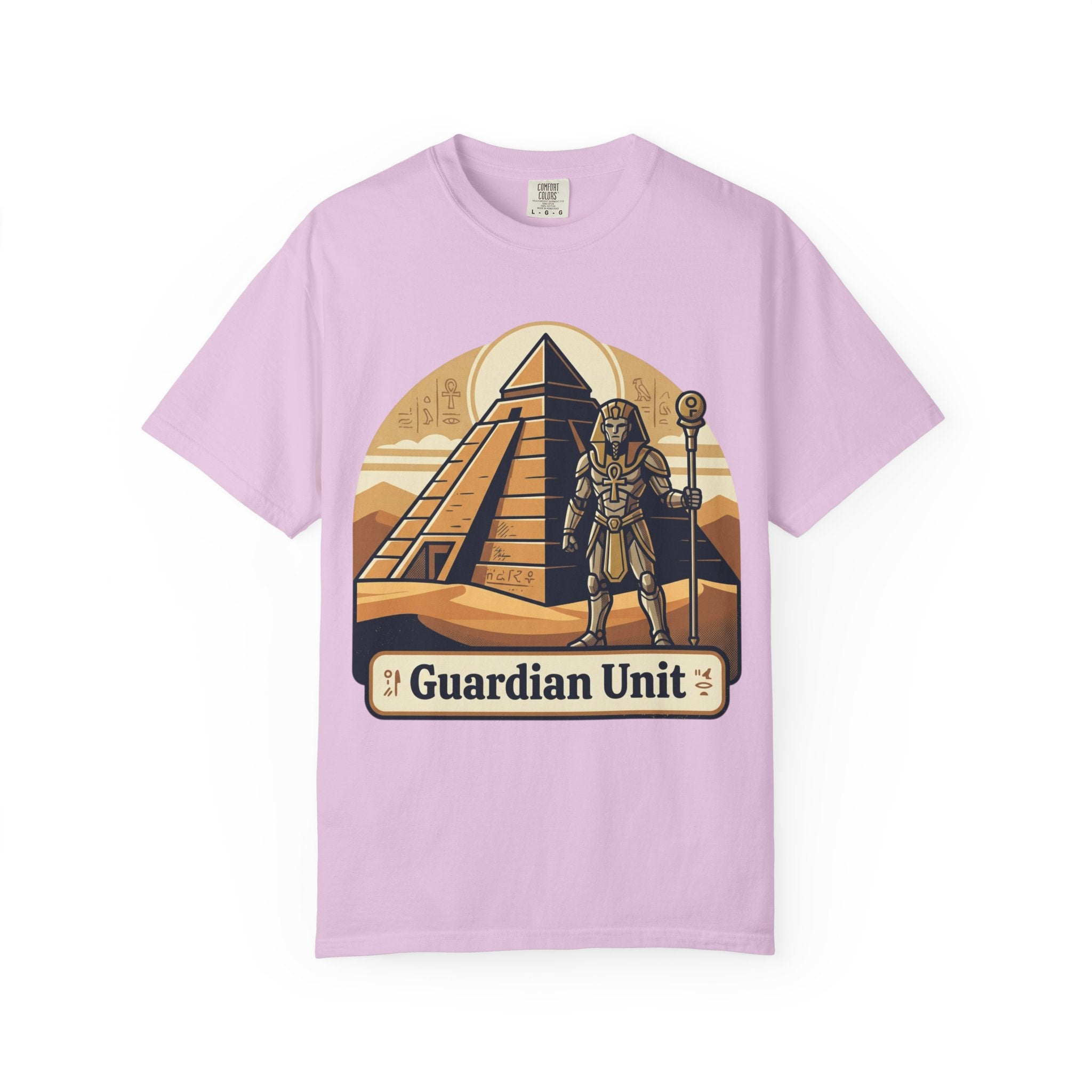 Power Runs Black PRB Guardian Unit T-Shirt — Egyptian Pyramid Sci‑Fi Graphic Tee by Printify