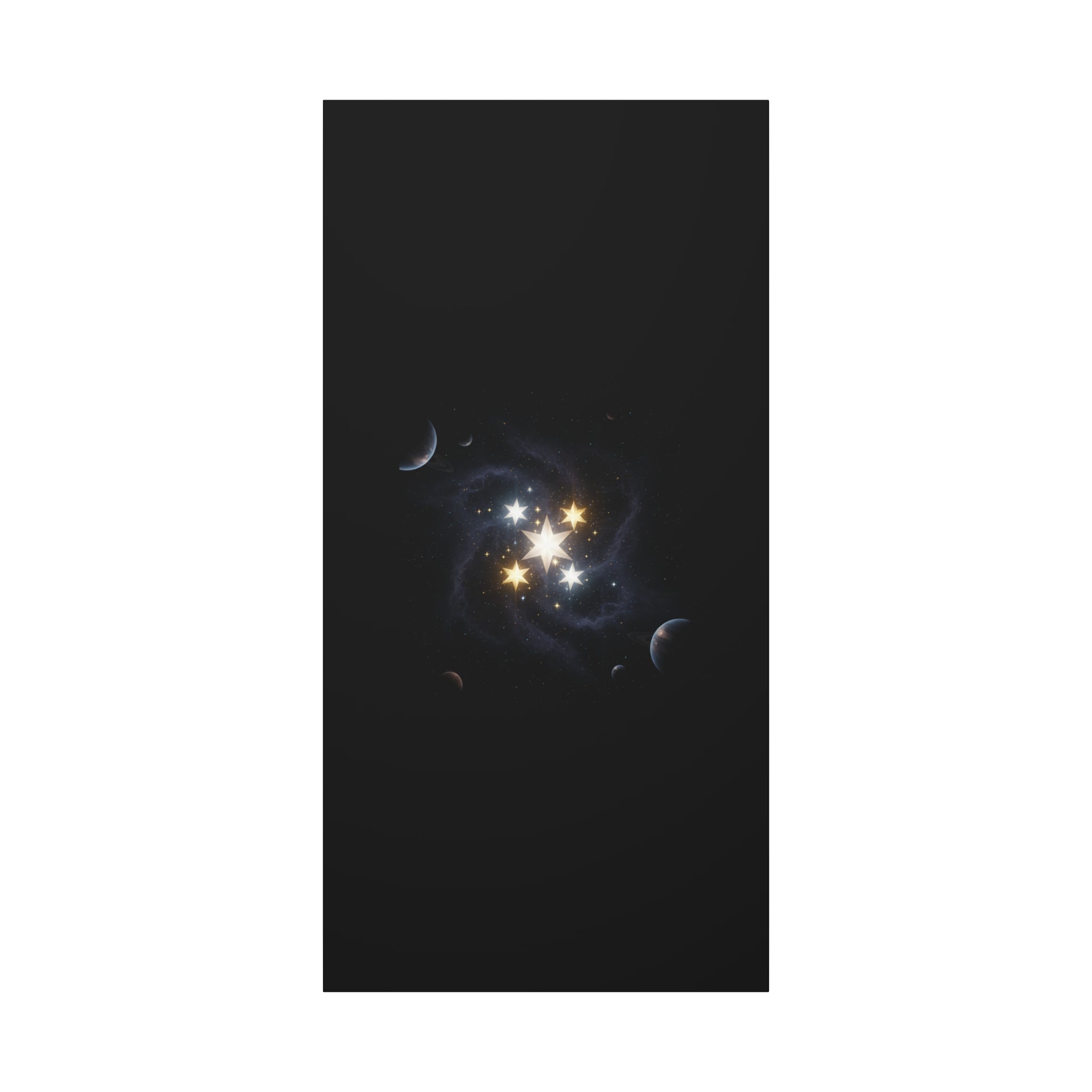 Power Runs Black PRB Glowing Star Constellation Canvas by Power Runs Black