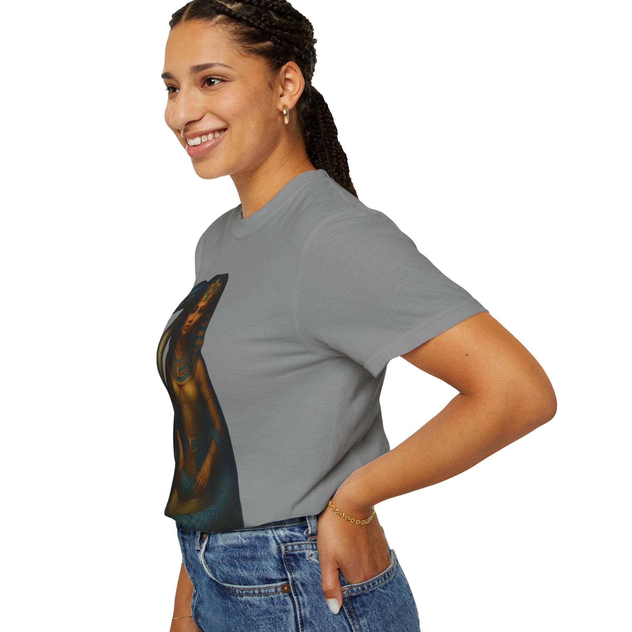 PRB Egyptian Goddess with Snake T-Shirt | Pharaoh Serpent Art Tee by Power Runs Black