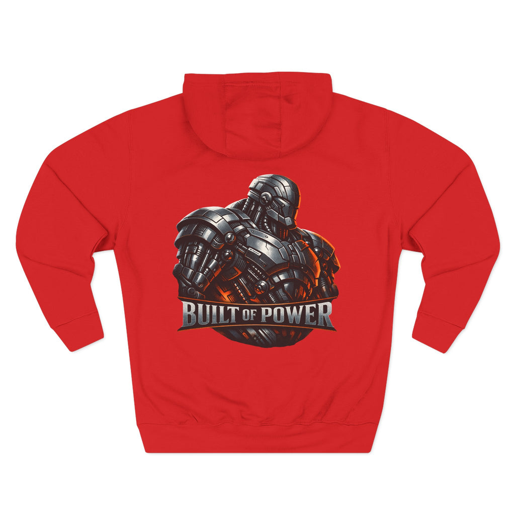 PRB Built of Power Graphic Hoodie — ‘Power Runs Black’ Industrial Mech Design by Power Runs Black